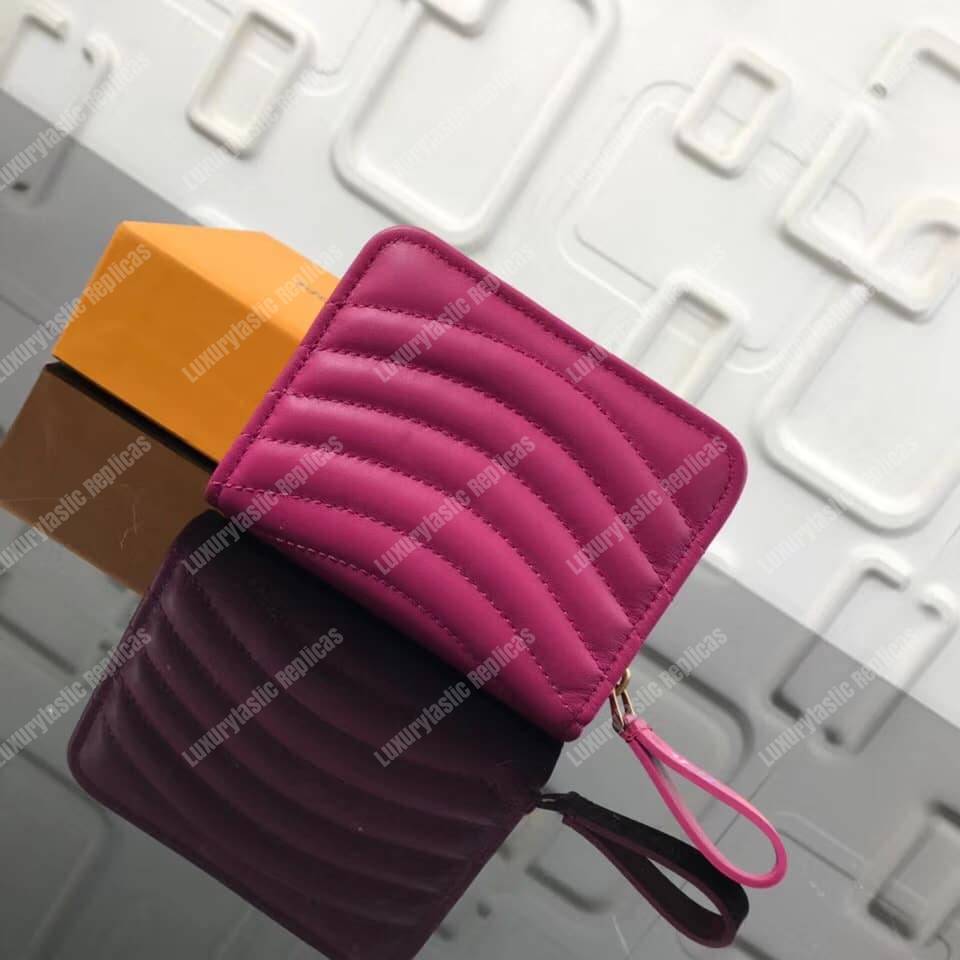 LV New Wave Zipped Compact Wallet Rose Freesia Pink