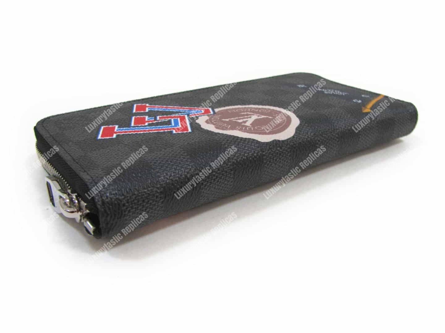 LV League Zippy Long Wallet Vertical Damier Graphite 2017