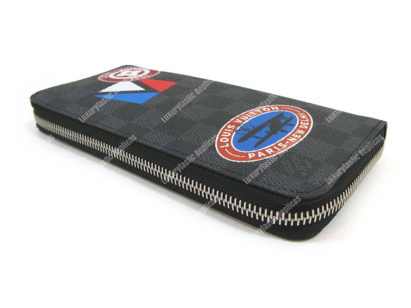 LV League Zippy Long Wallet Vertical Damier Graphite 2017