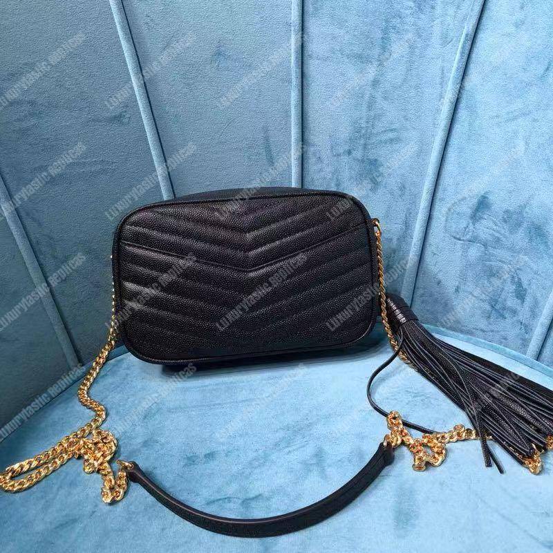 Saint Laurent Lou Camera Bag Matelasse Leather Black