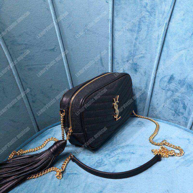 Saint Laurent Lou Camera Bag Matelasse Leather Black