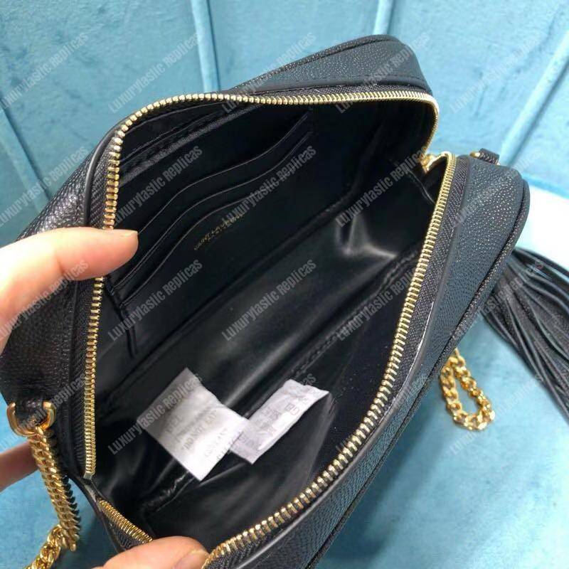 Saint Laurent Lou Camera Bag Matelasse Leather Black