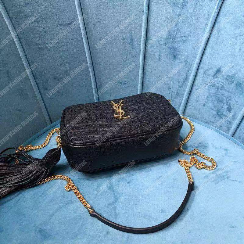 Saint Laurent Lou Camera Bag Matelasse Leather Black