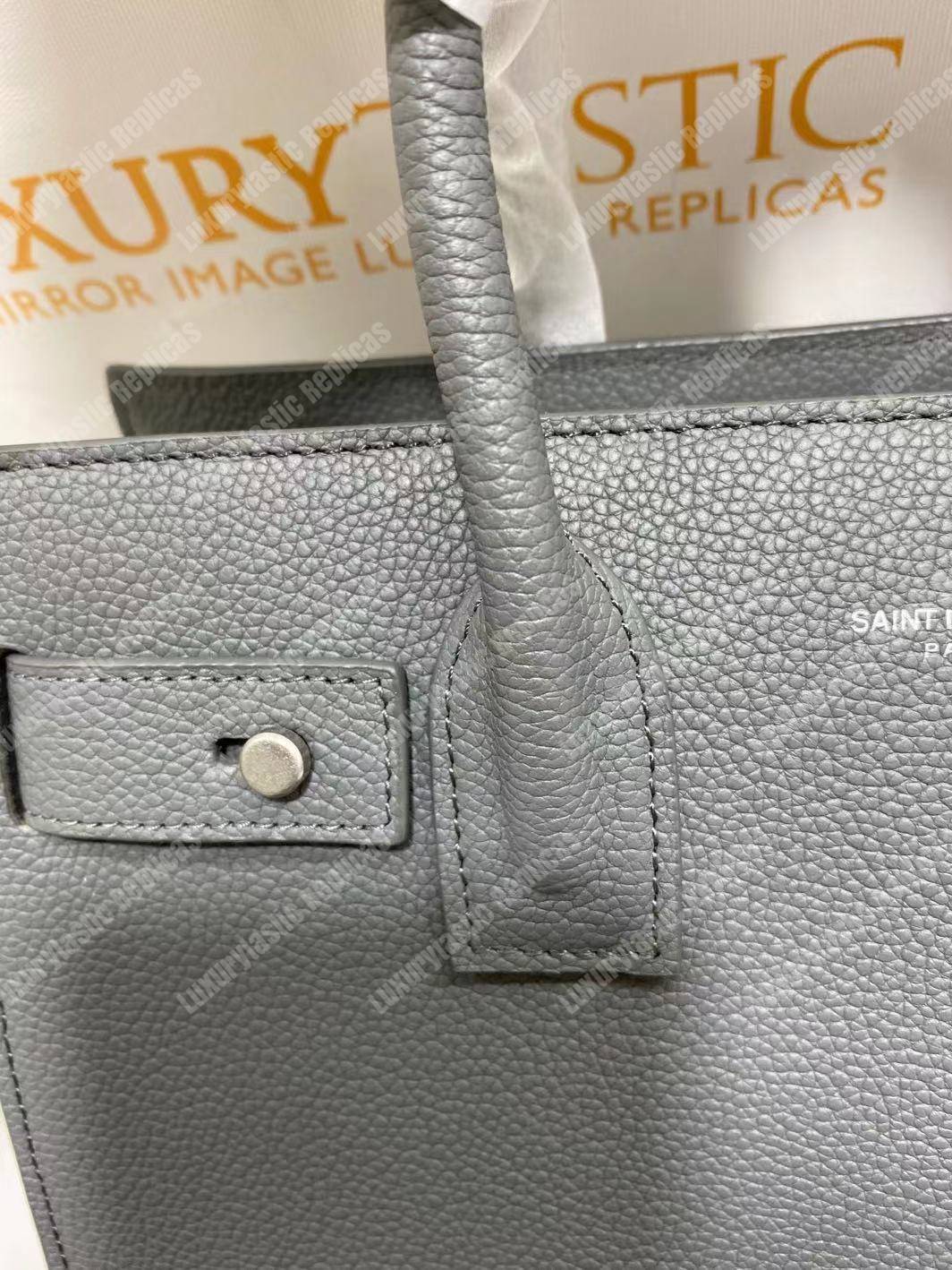 Saint Laurent Sac De Jour Baby Grained Leather Grey