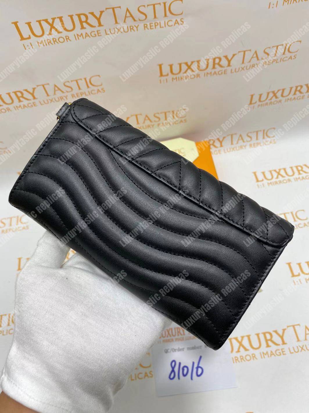 LV New Wave Long Wallet Black