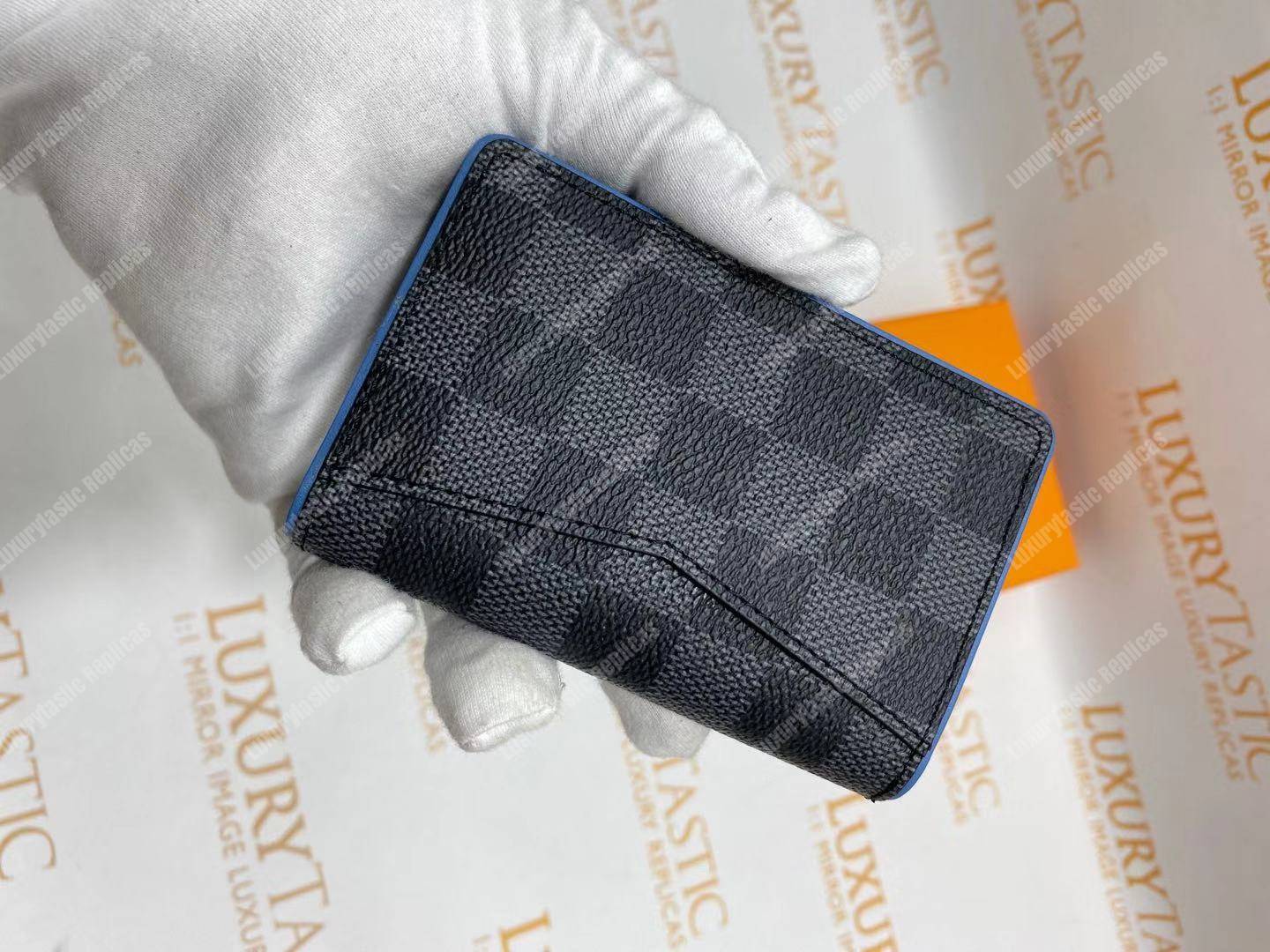 LV Pocket Organizer Damier Graphite Canvas Blue