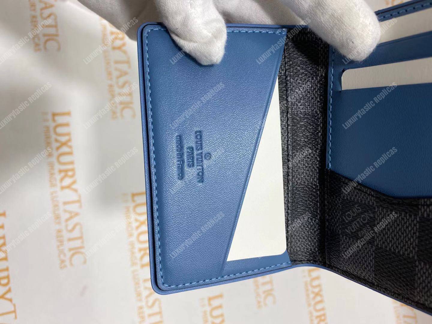 LV Pocket Organizer Damier Graphite Canvas Blue