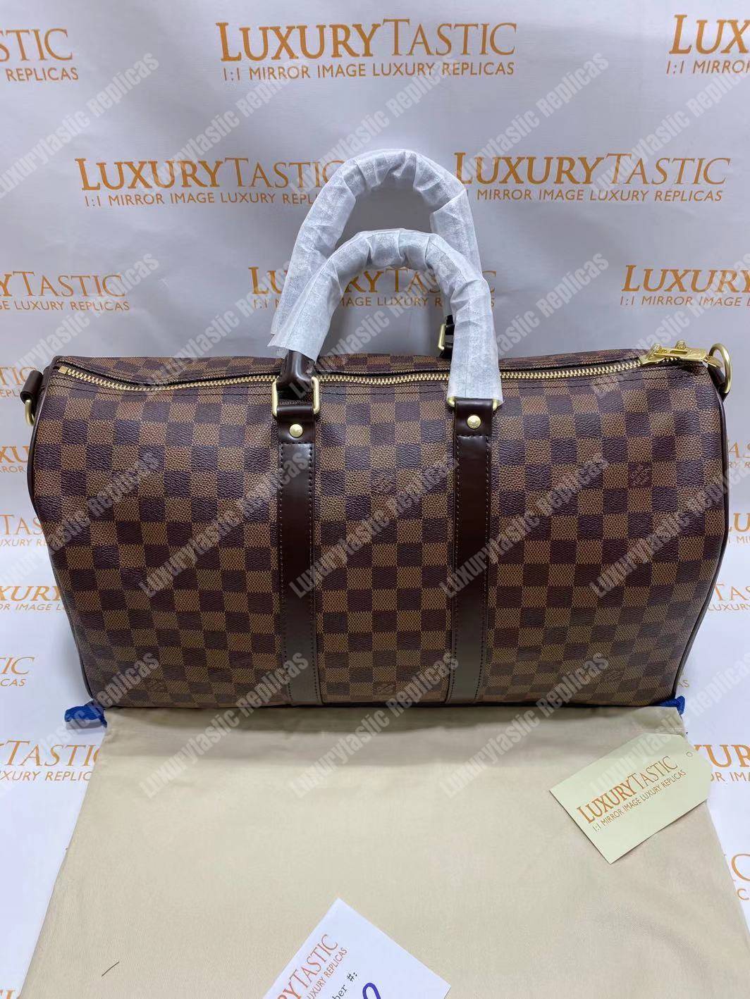 LV Keepall Bandouliere 45 Monogram Damier Ebene