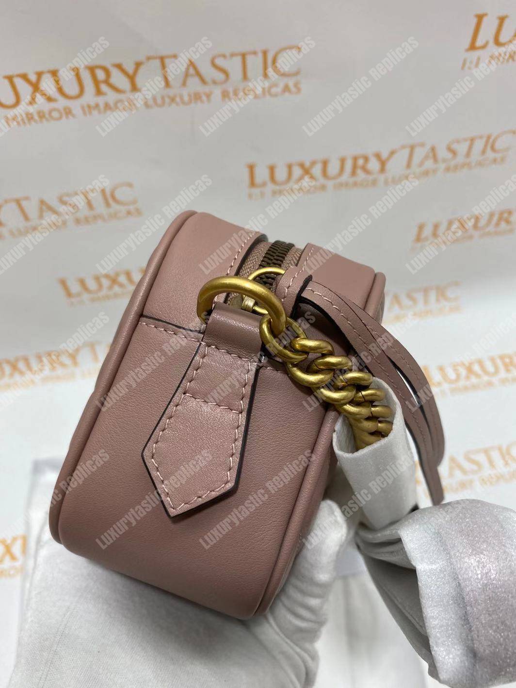 G*u*i gg marmont matelassé mini bag dusty pink