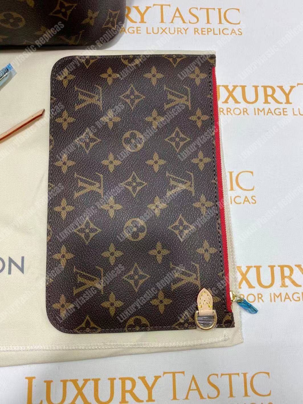 LV Neverfull MM Monogram Cherise
