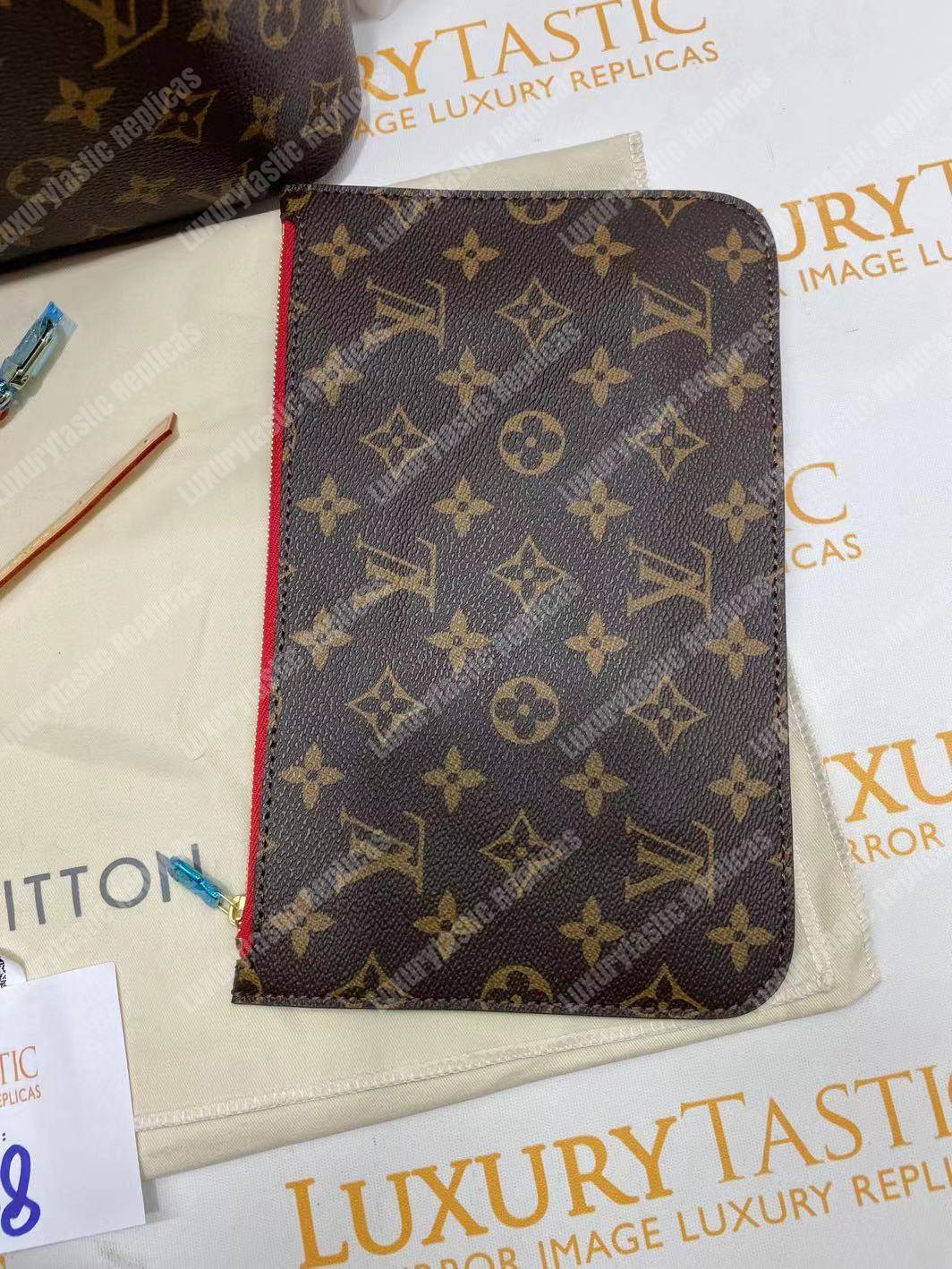 LV Neverfull MM Monogram Cherise