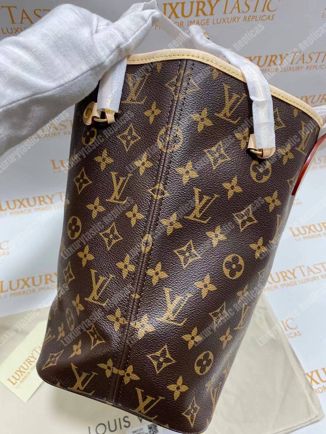 LV Neverfull MM Monogram Cherise