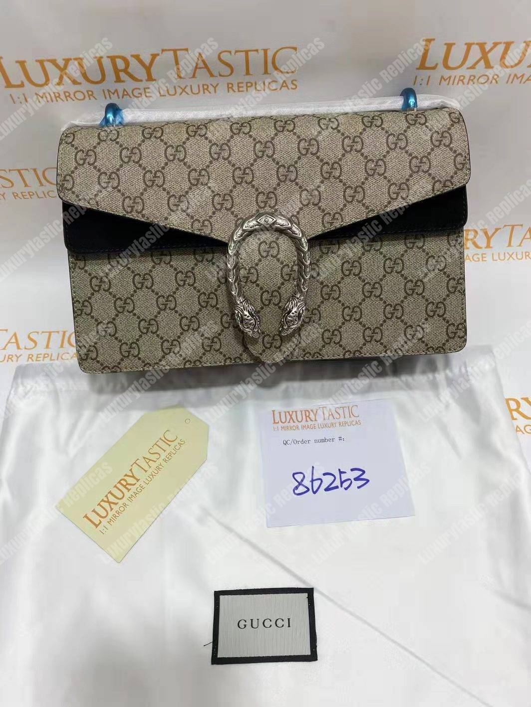 G*u*i dionysus small gg shoulder bag beige black