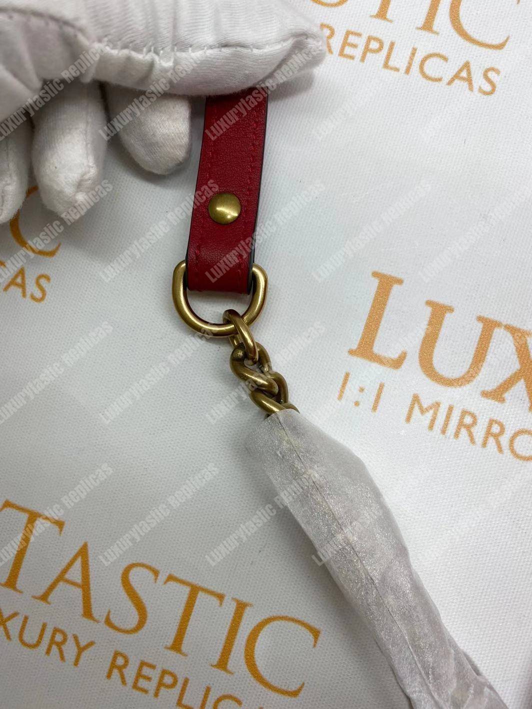 G*u*i gg marmont velvet shoulder bag red