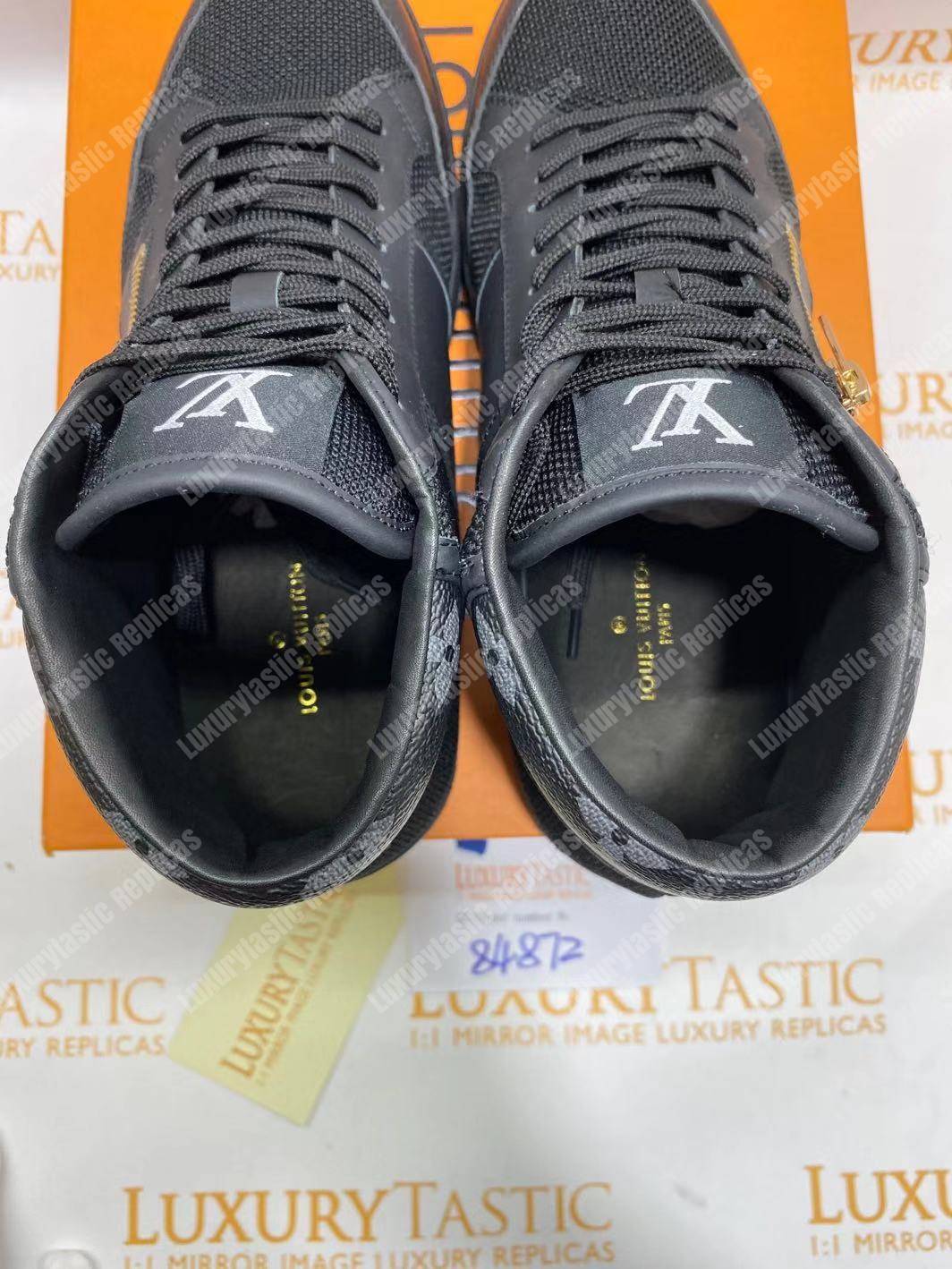 LV Rivoli Zip On The Side Sneaker Boot Black