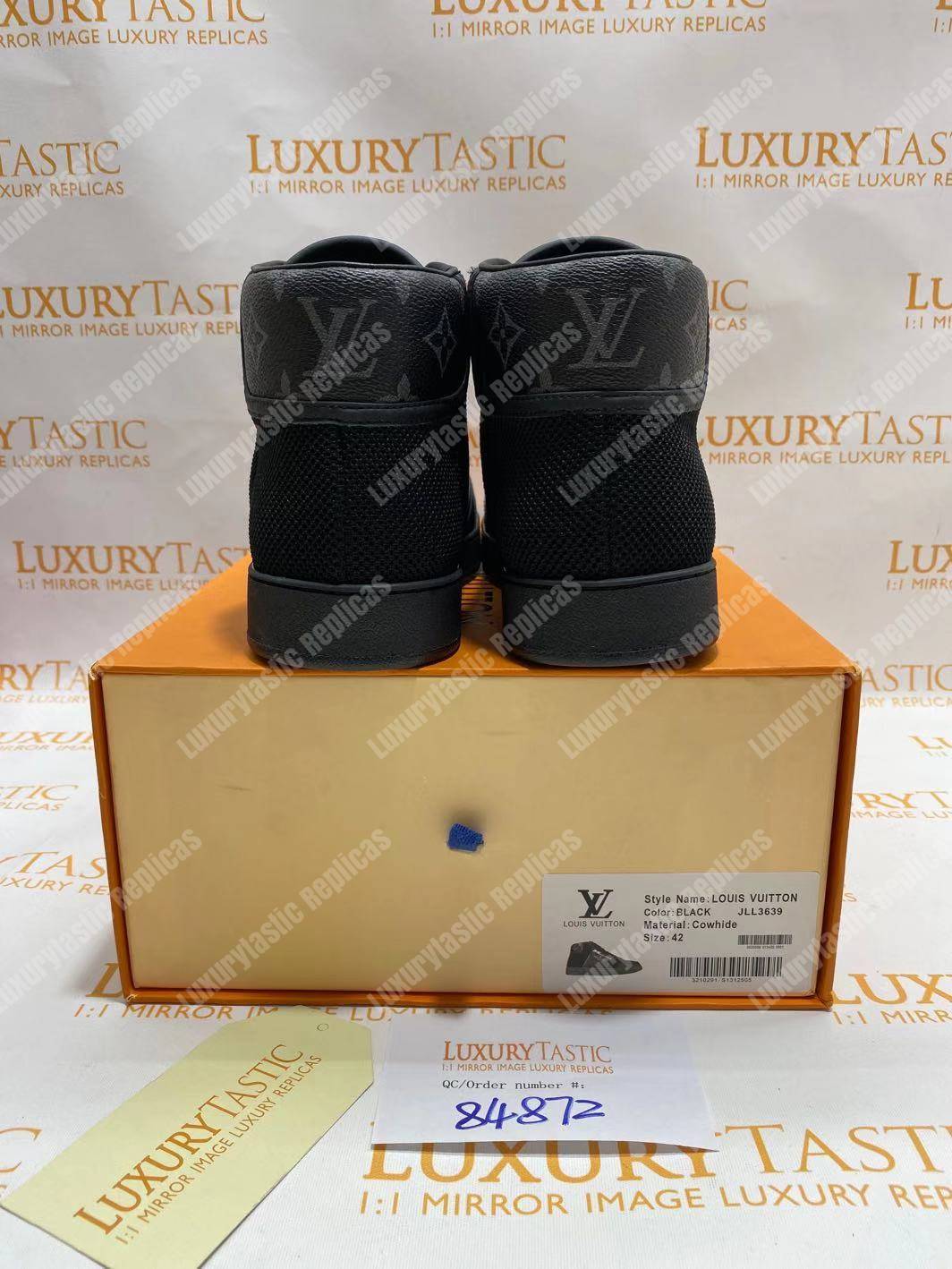 LV Rivoli Zip On The Side Sneaker Boot Black
