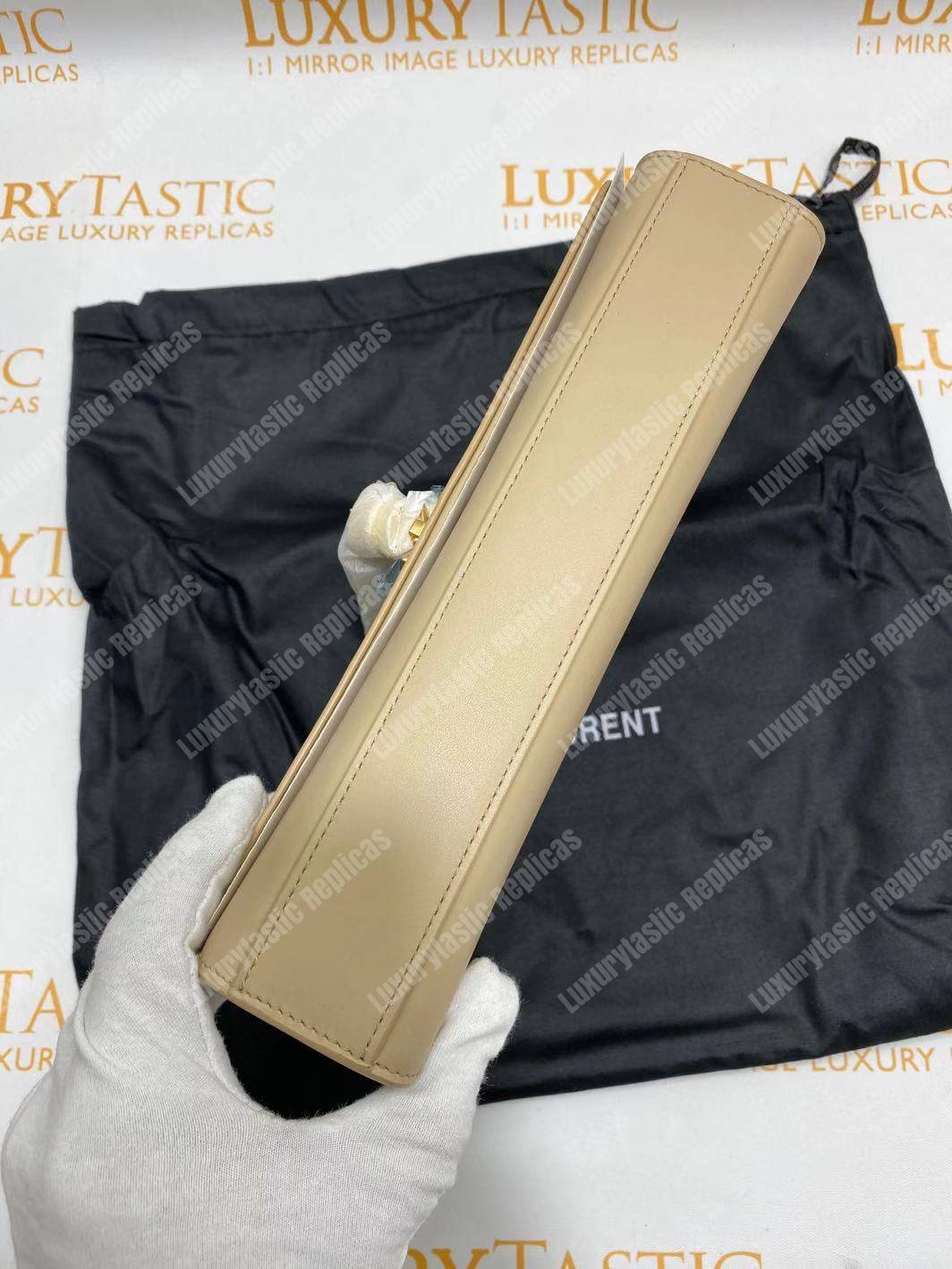 Saint Laurent Kate Medium With Tassel In Smooth Leather Powder