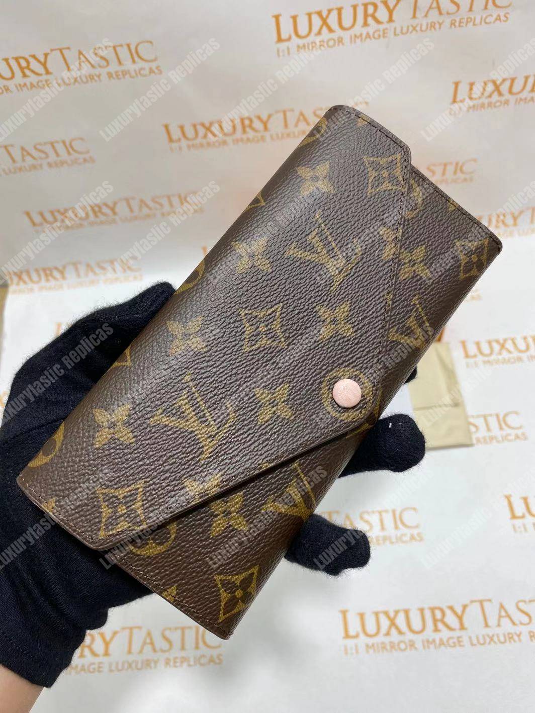 LV Joséphine Wallet Monogram Rose Ballerine