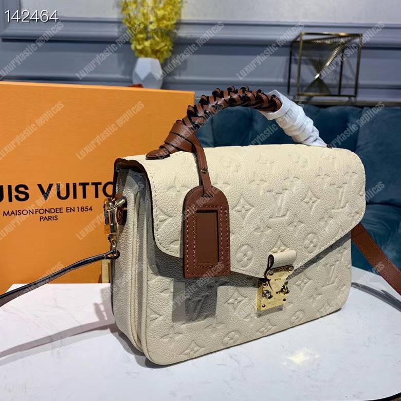 LV Pochette Metis Monogram Empreinte Crème Beige