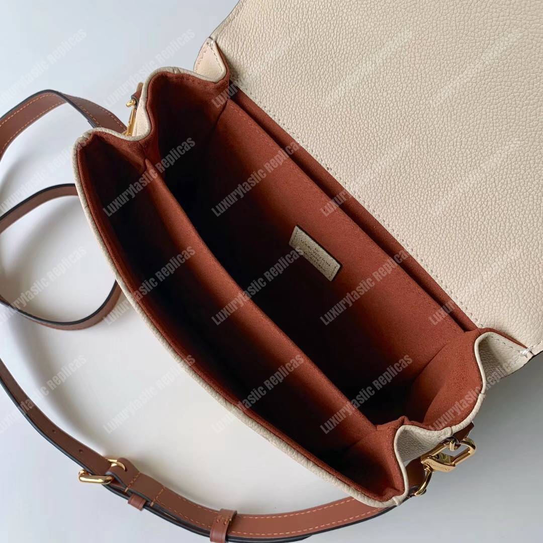 LV Pochette Metis Monogram Empreinte Crème Beige