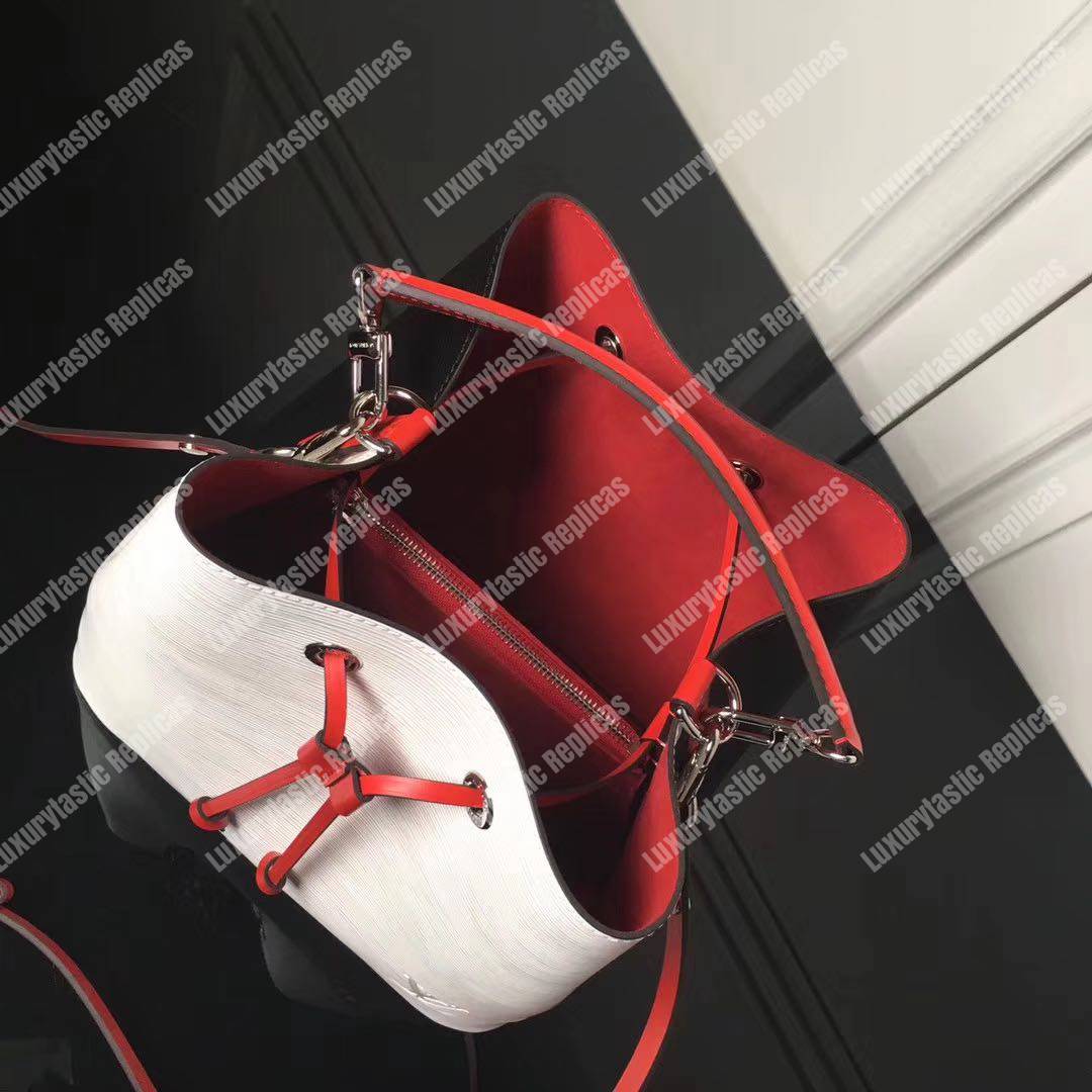 LV NéoNoé Bag Epi Leather White/Black