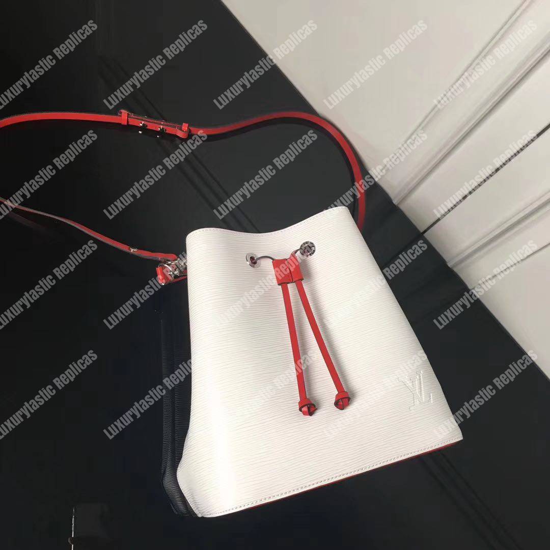 LV NéoNoé Bag Epi Leather White/Black