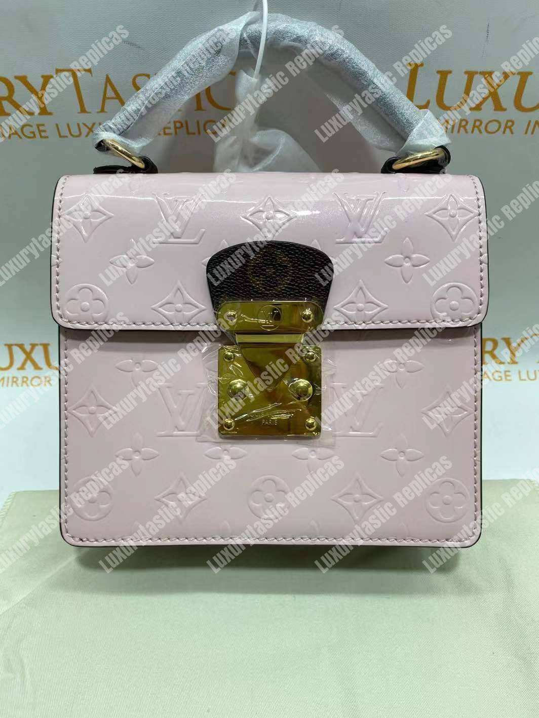 LV Spring Street Monogram Vernis Rose Ballerine