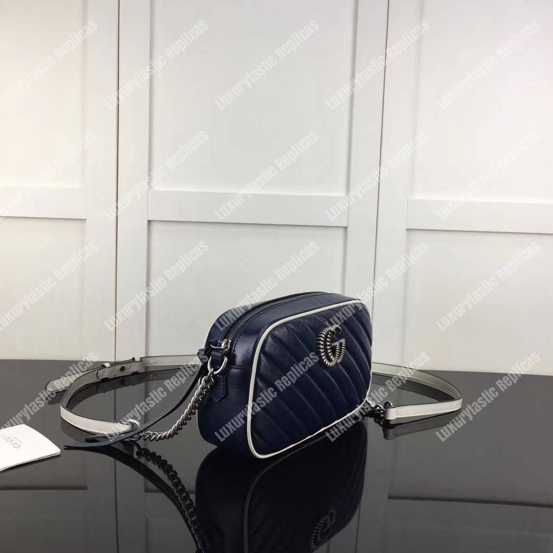 G*u*i gg marmont matelassé shoulder bag blue