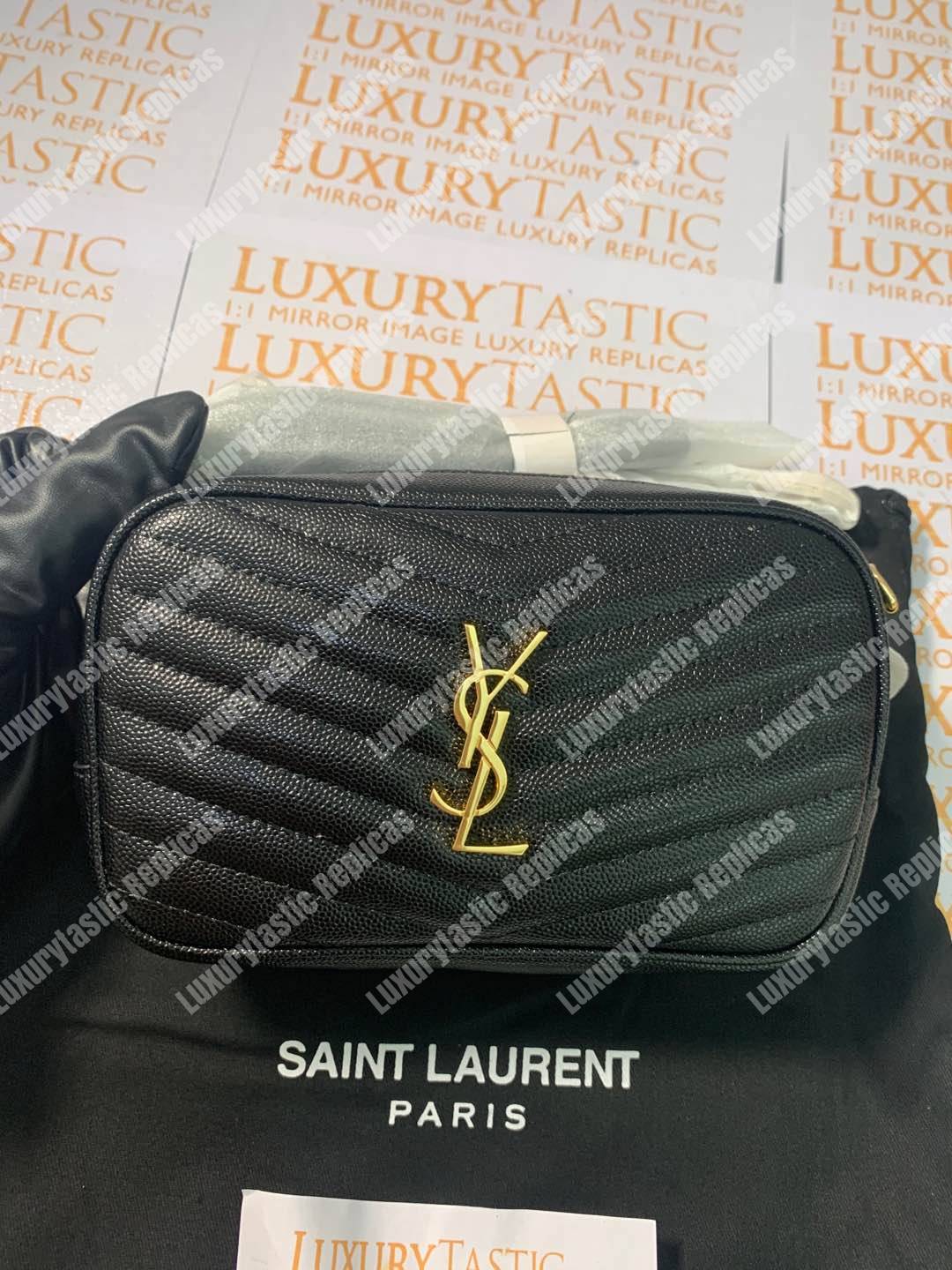 Saint Laurent Lou Camera Bag Matelasse Leather Black