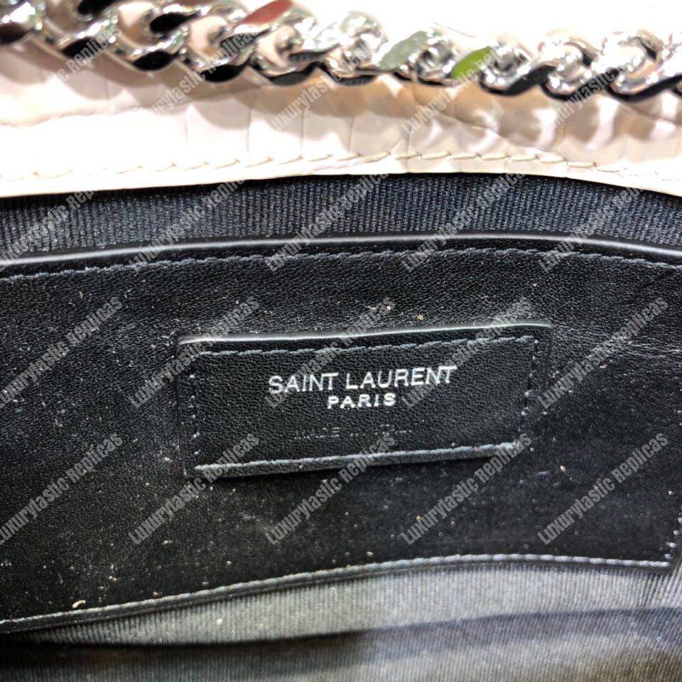 Saint Laurent Saint Laurent Medium Kate Tassel Chain Bag Pink Crocodile