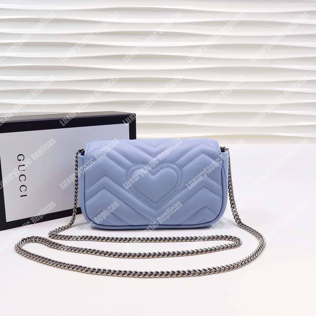 G*u*i gg marmont super mini bag pastel blue