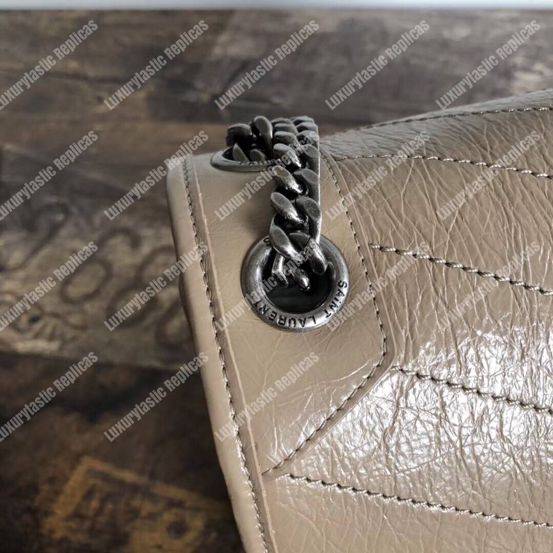 Saint Laurent Niki Baby In Vintage Leather Gold Sand