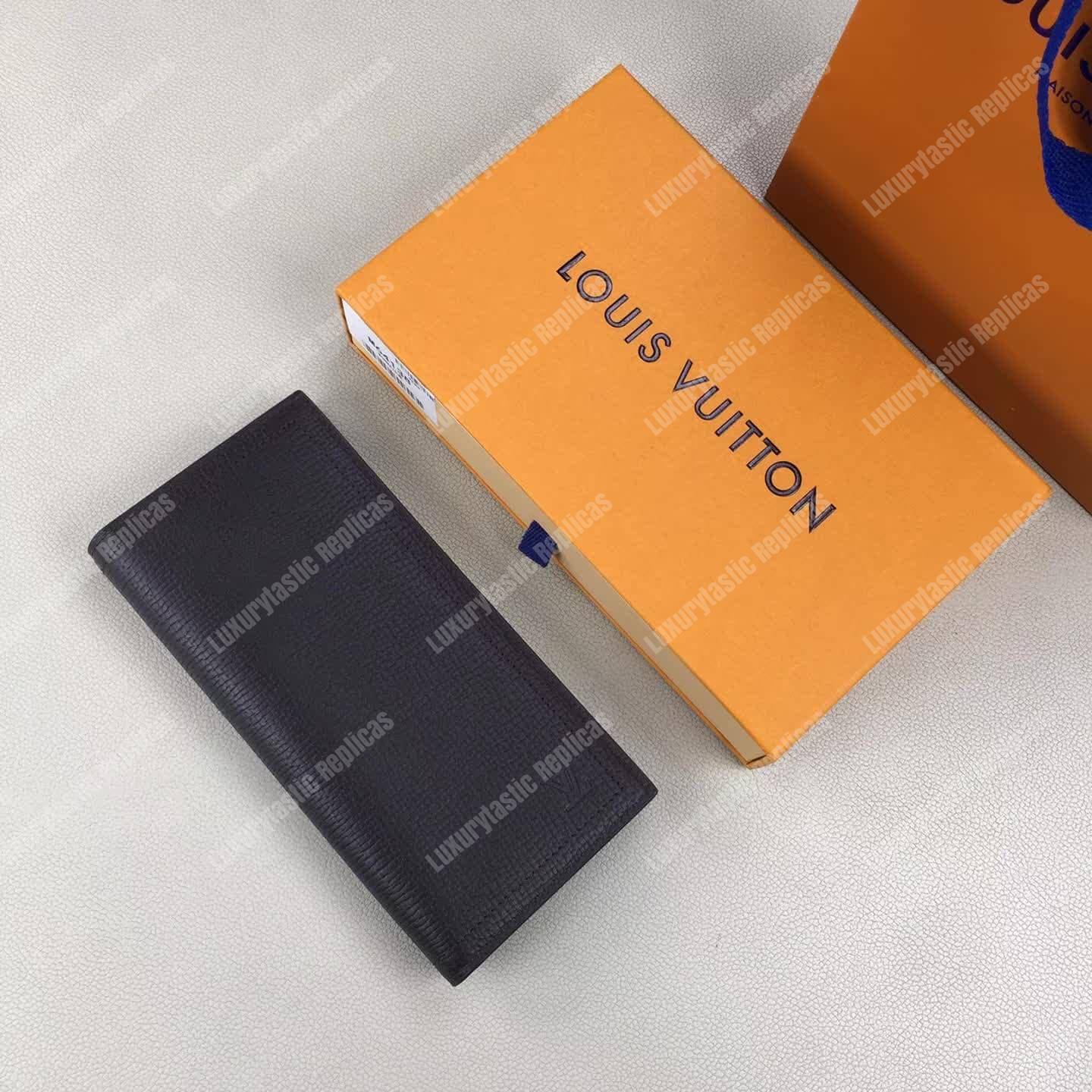 LV Long Coin Wallet Utah Leather Marron