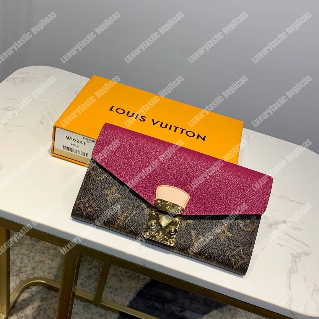 LV Pallas Wallet Monogram Canvas Fuchsia