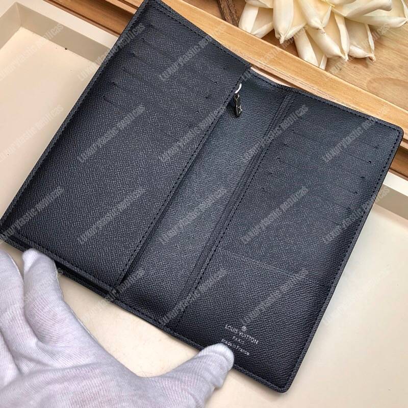 LV Brazza Wallet Epi Leather Noir