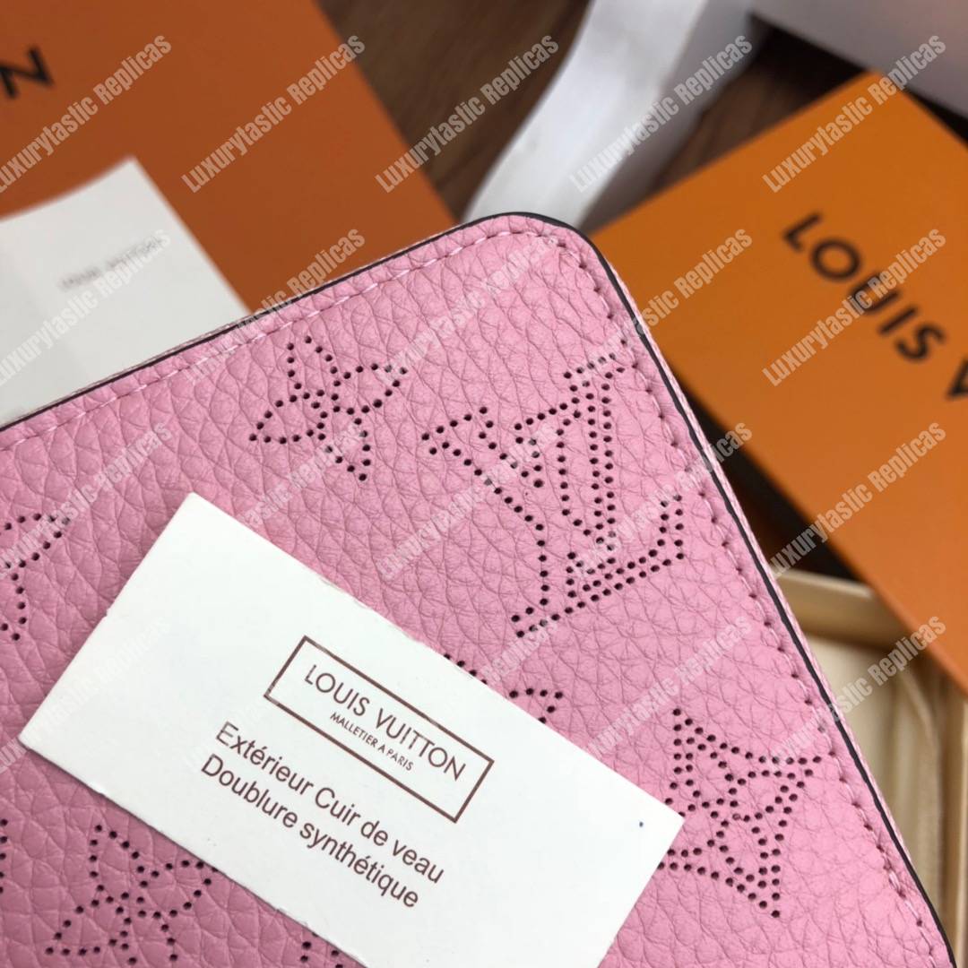 LV Zippy Wallet Mahina Leather Magnolia