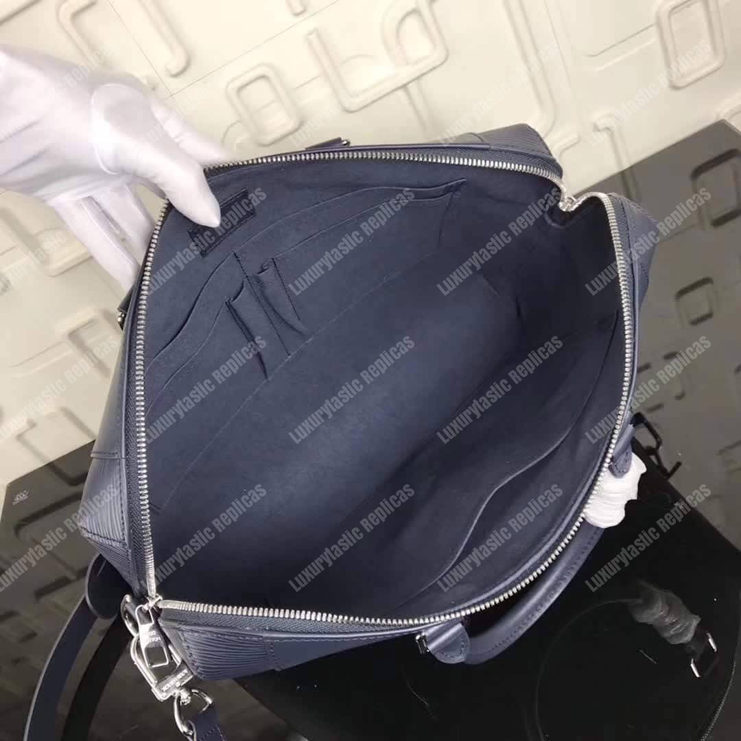 LV Porte-Documents Jour Epi Leather Navy Blue