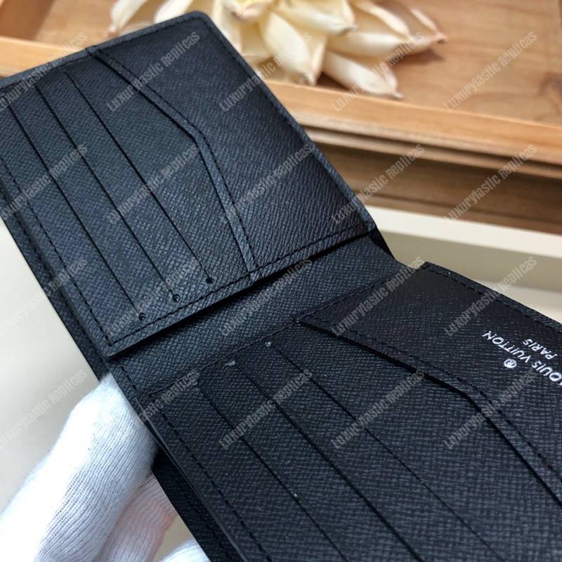 LV Slender Wallet Damier Graphite Pixel Green
