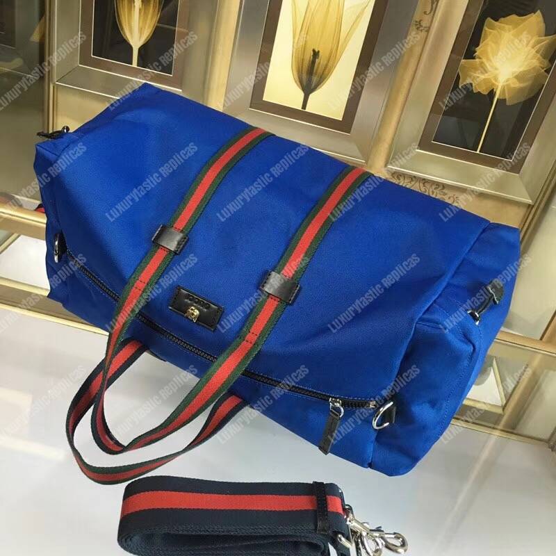 G*u*i technical canvas duffle blue