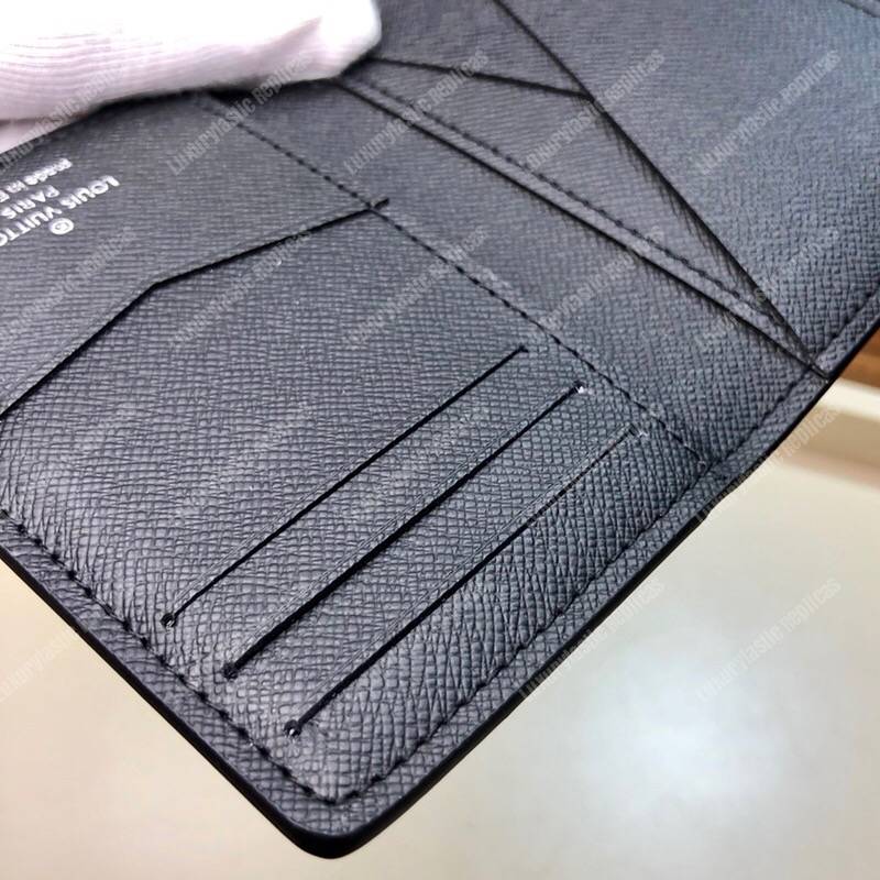 LV Taiga Leather Pocket Organizer Noir