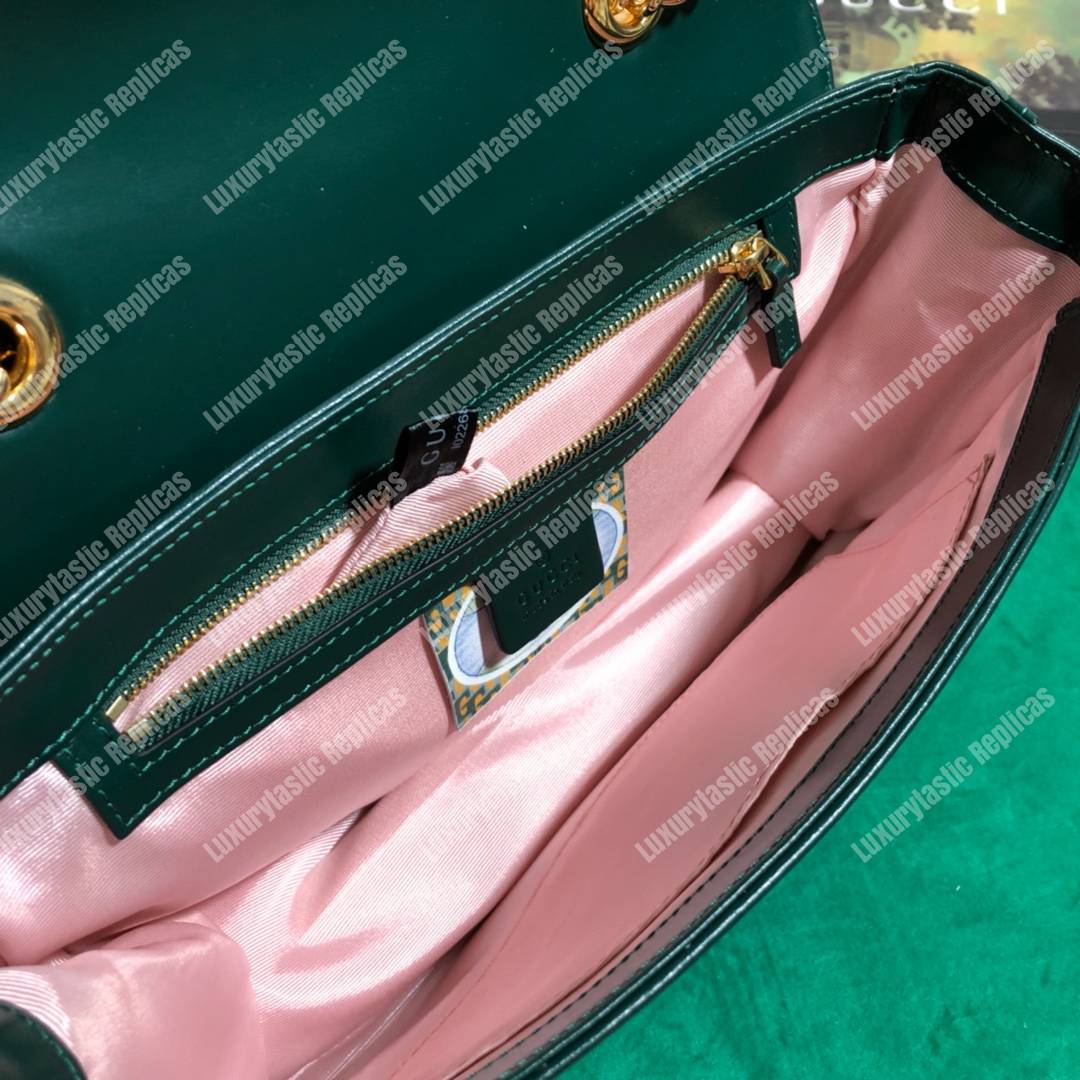 G*u*i rajah medium shoulder bag green