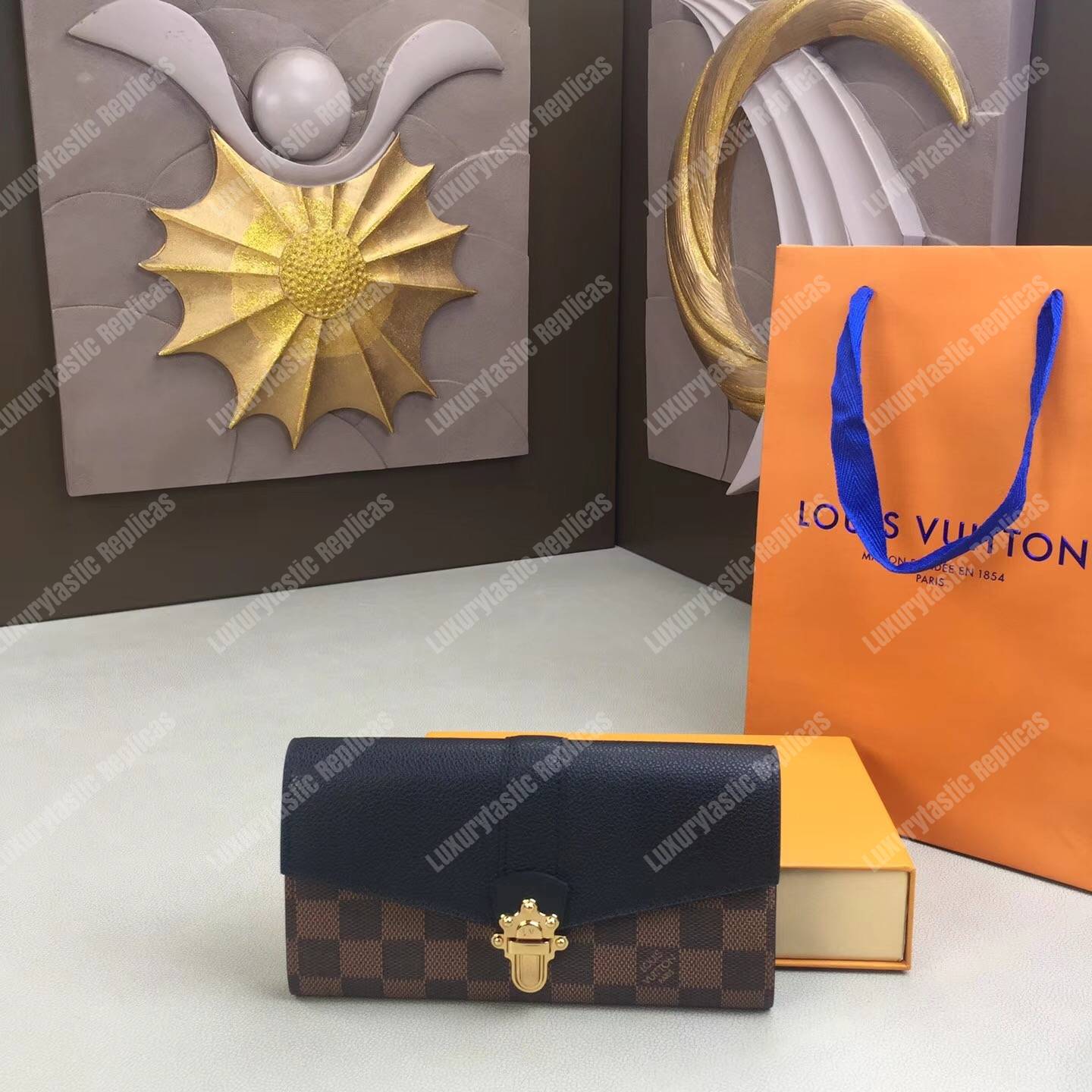 LV Clapton Wallet Damier Ebene Noir