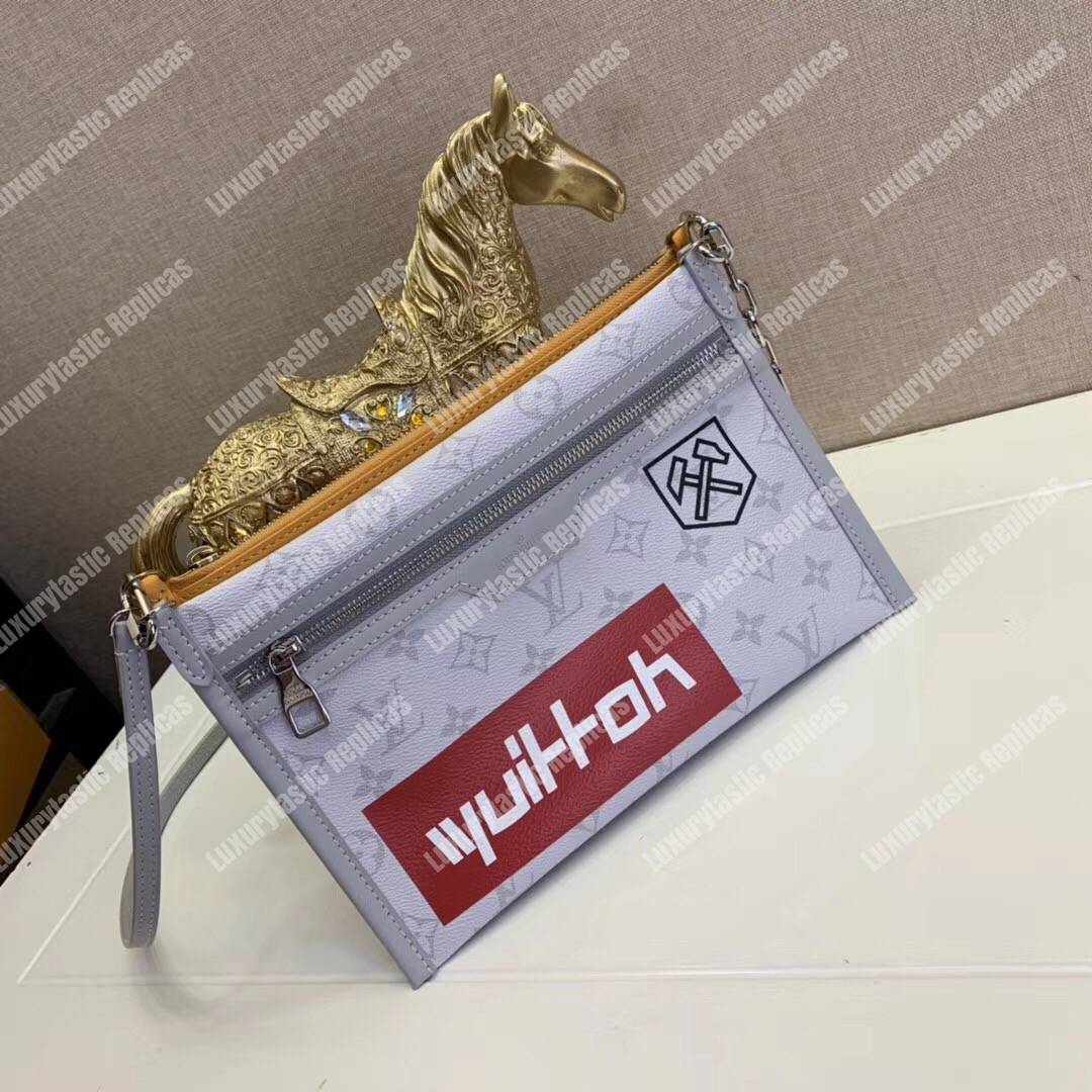 LV Double Flat Messenger Monogram Blanc