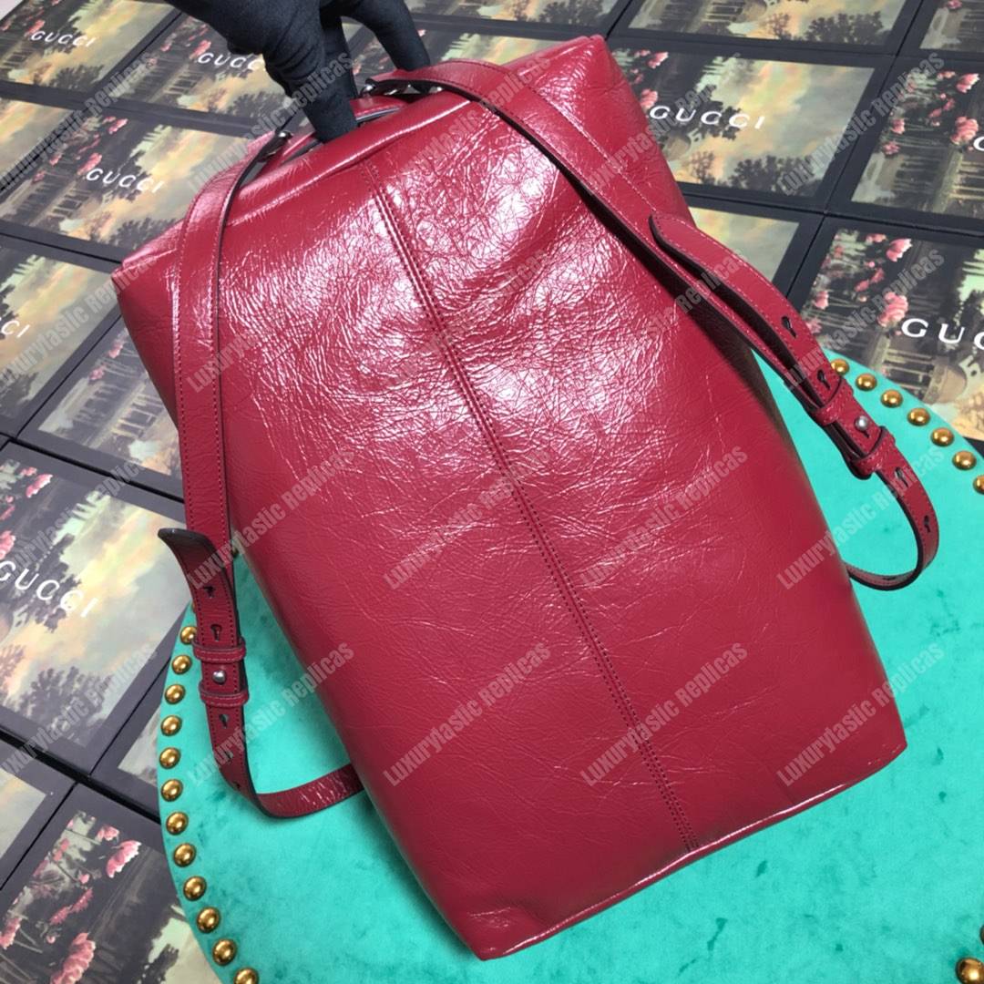 G*u*i soft leather backpack red
