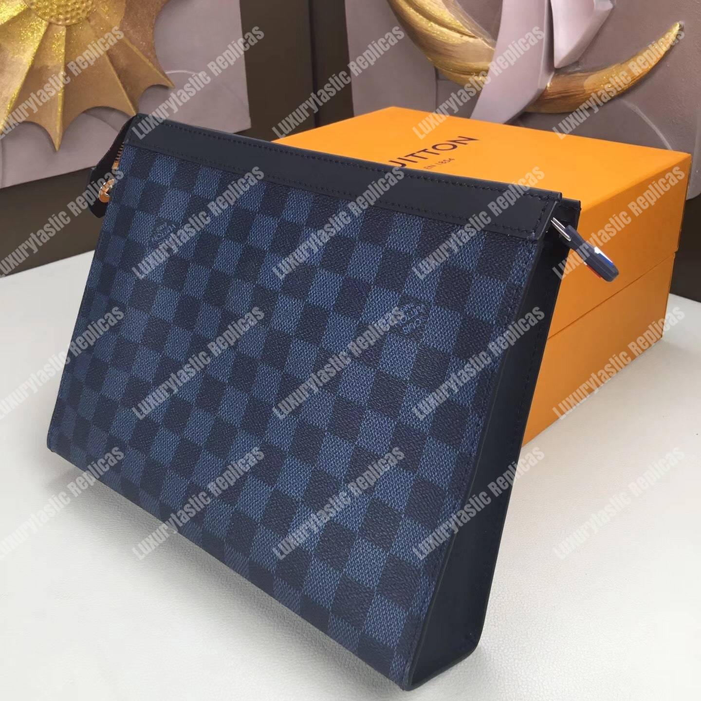 LV Pochette Voyage MM Damier Cobalt Canvas