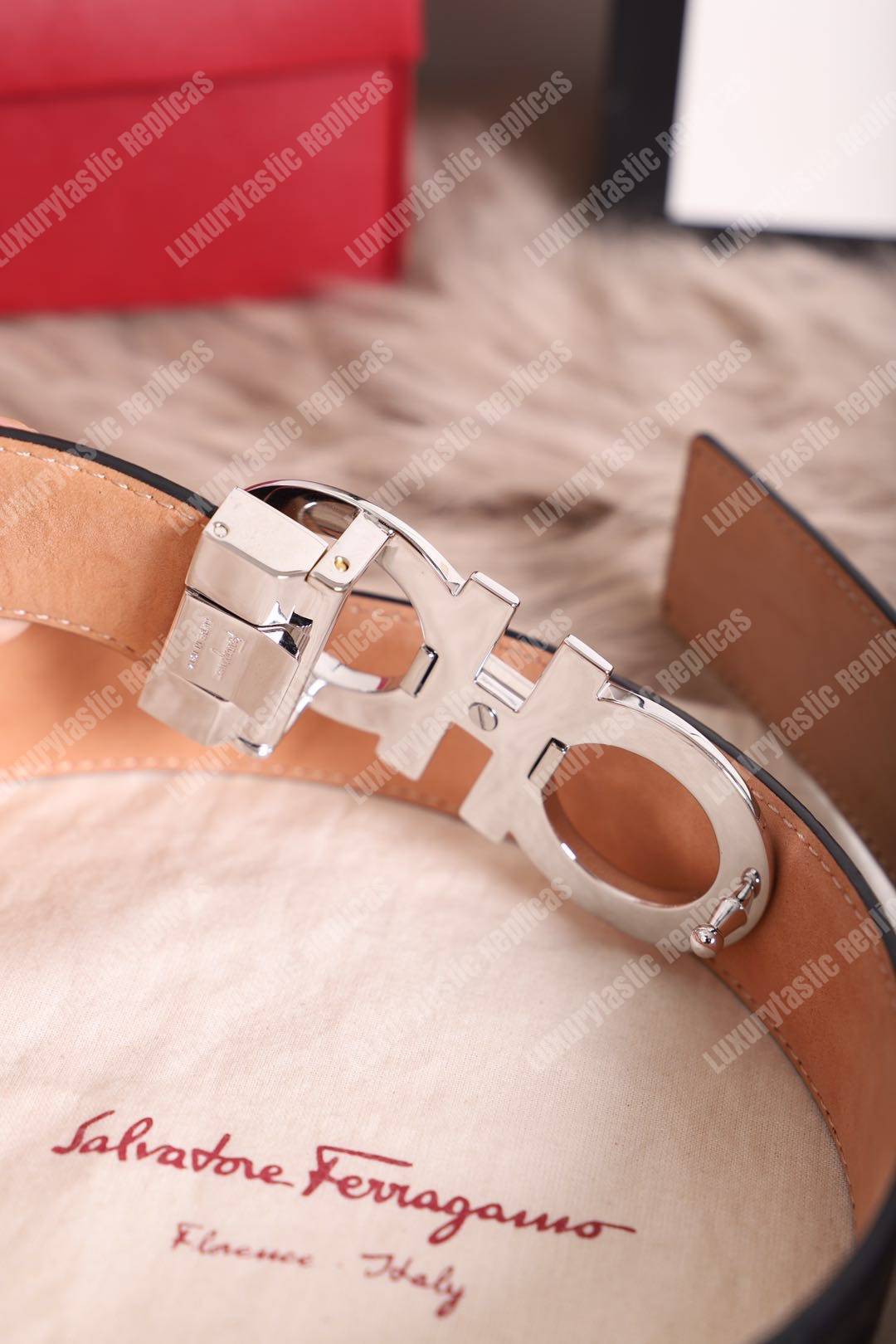 ﻿Salvatore Ferragamo Adjustable Gancini Belt