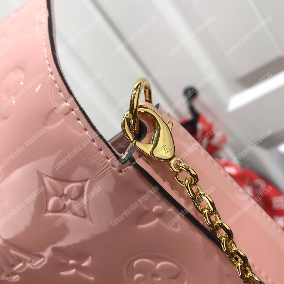 LV Pochette Felicie Monogram Vernis Leather Tivoli