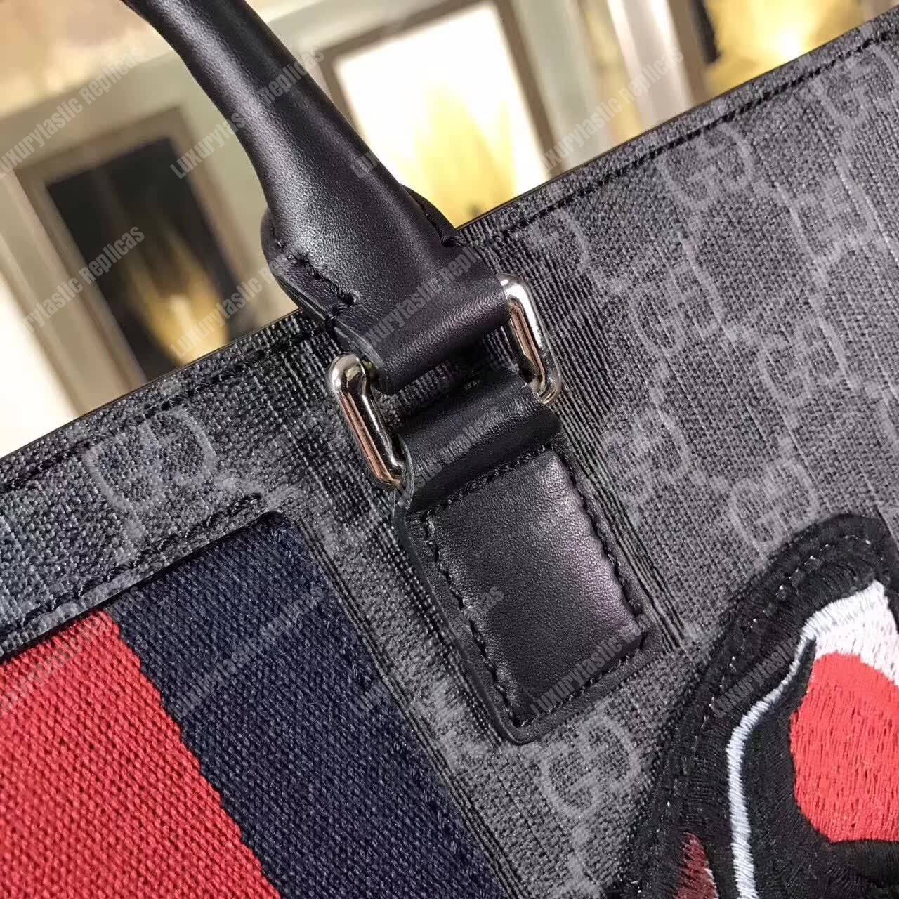 G*u*i gg sup*e tote with angry cat grey/black