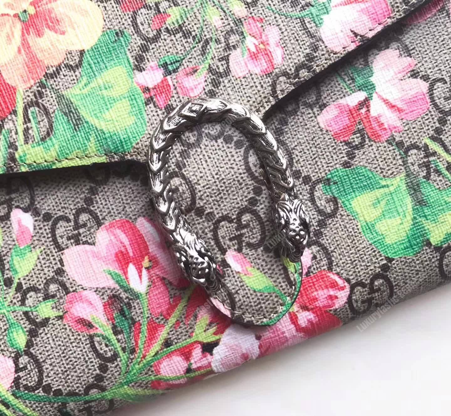 G*u*i dionysus blooms print mini chain bag