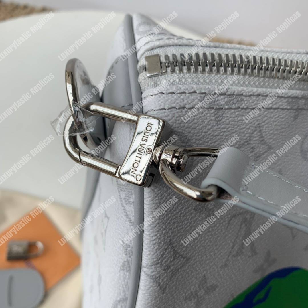 LV Keepall Bandouliere 45 Monogram White